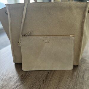 Margot New York Suede Jamee Double Handle Tote Large Trending Viral New